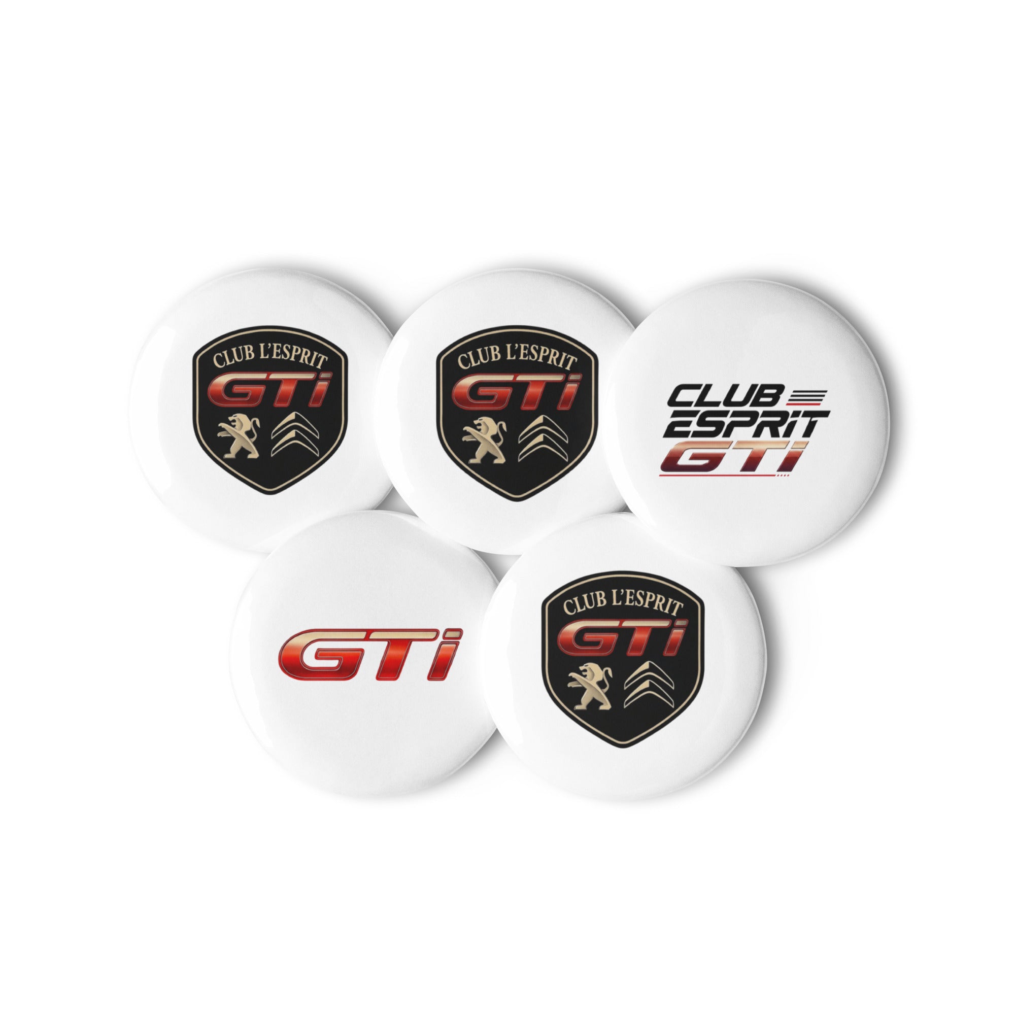Lot de 5 pin's Esprit GTI en fer blanc - vue 2