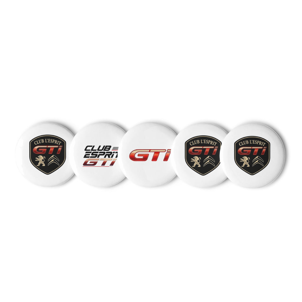 Lot de 5 pin's Esprit GTI en fer blanc - vue 1