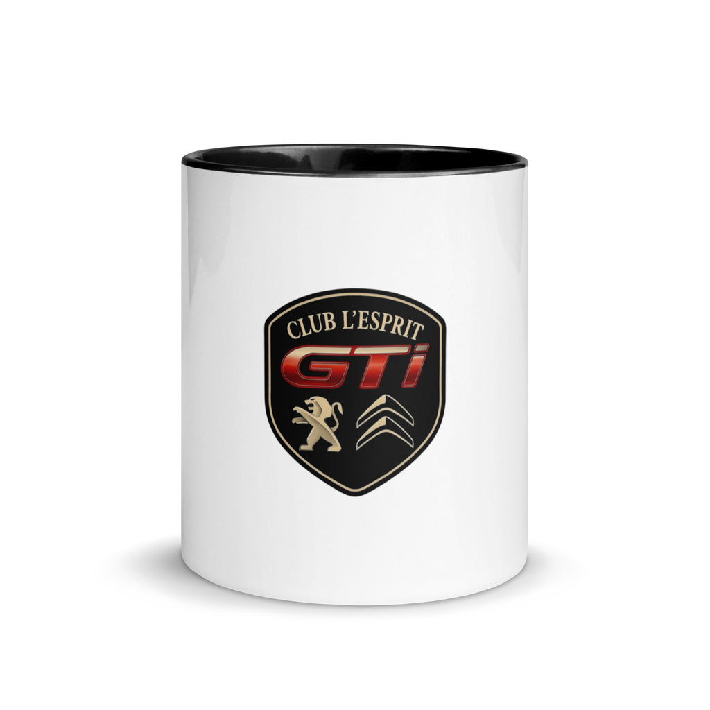 Mug Esprit GTI en céramique blanche à intérieur coloré - vue 1